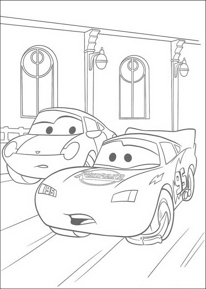 Plansa de colorat cu Cars pixar 47 176